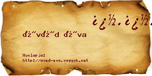Ávéd Éva névjegykártya