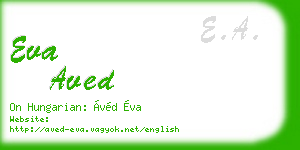 eva aved business card