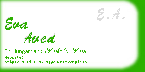 eva aved business card